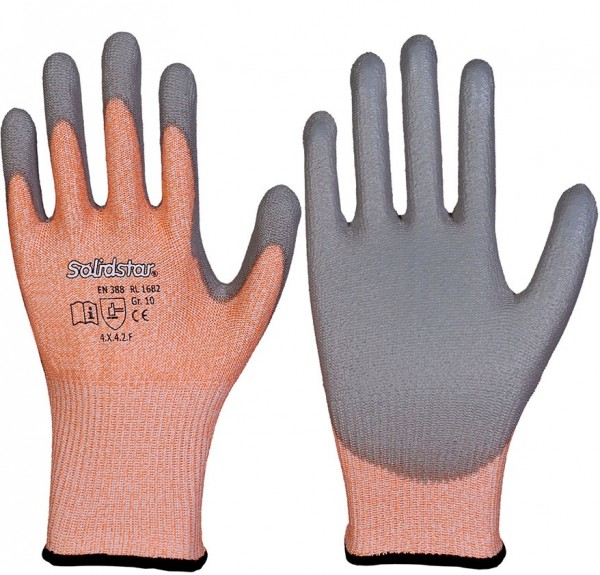 Solidstar 1682 PU-Schnittschutzhandschuhe Level F