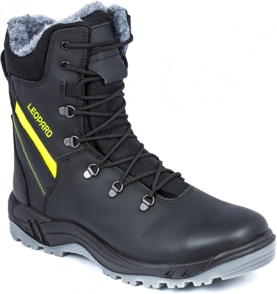 Leopard 01Z482 Winterschnürstiefel S3 schwarz/gelb (reflektierend)
